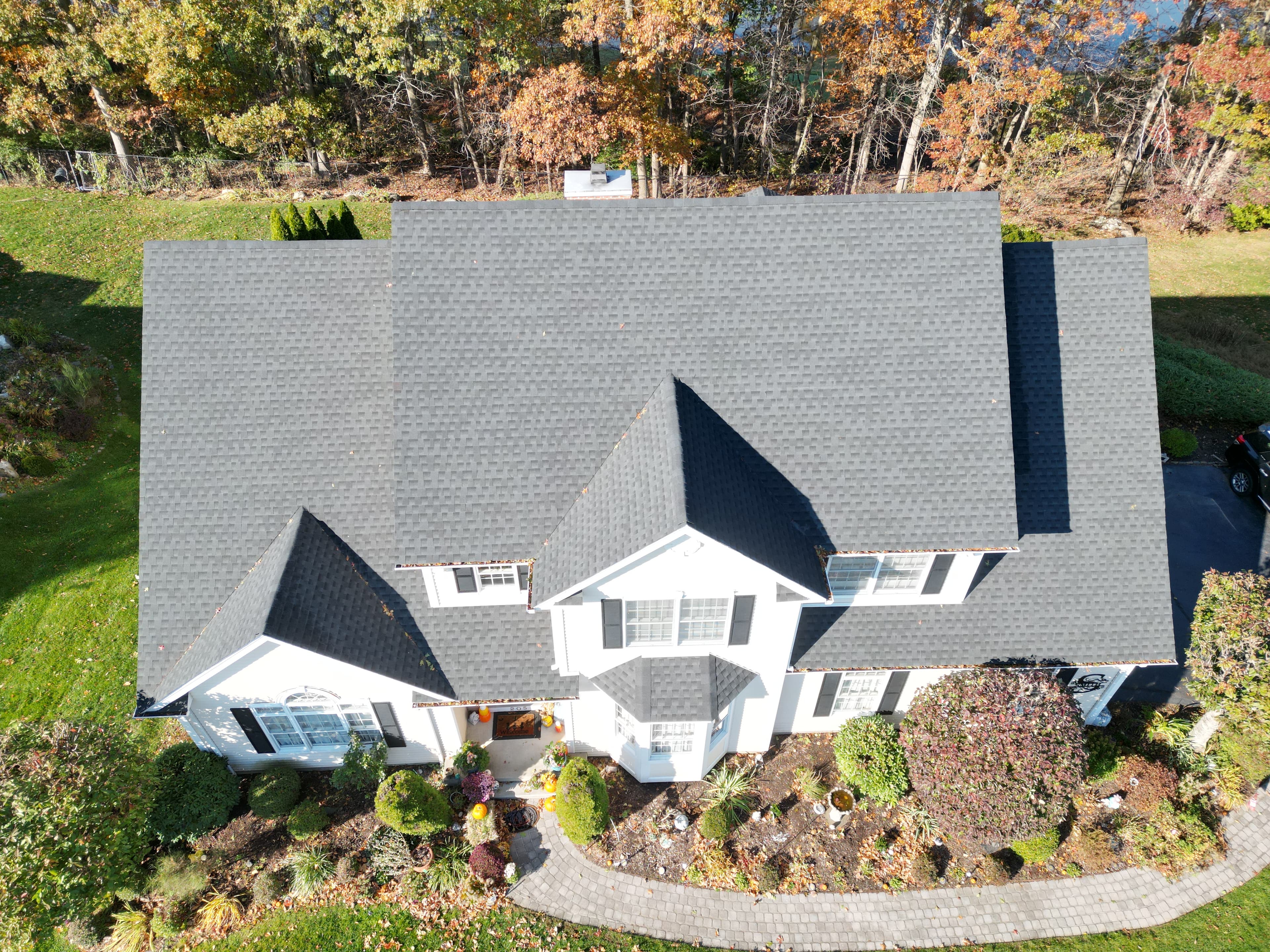 Great River Milford roofing contractor completed project aerial photography