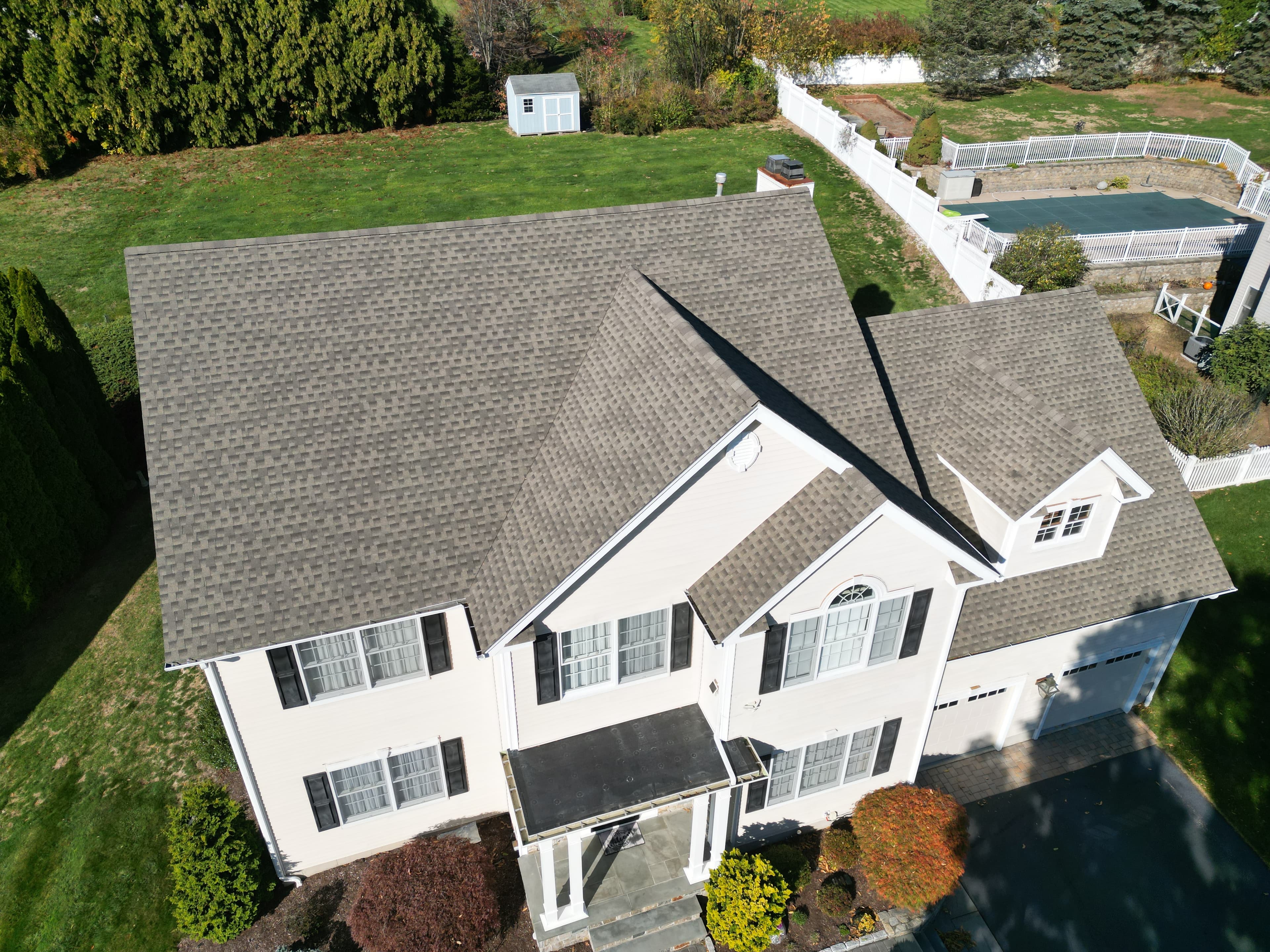Great River Milford CT roof replacement by licensed insured contractor aerial view